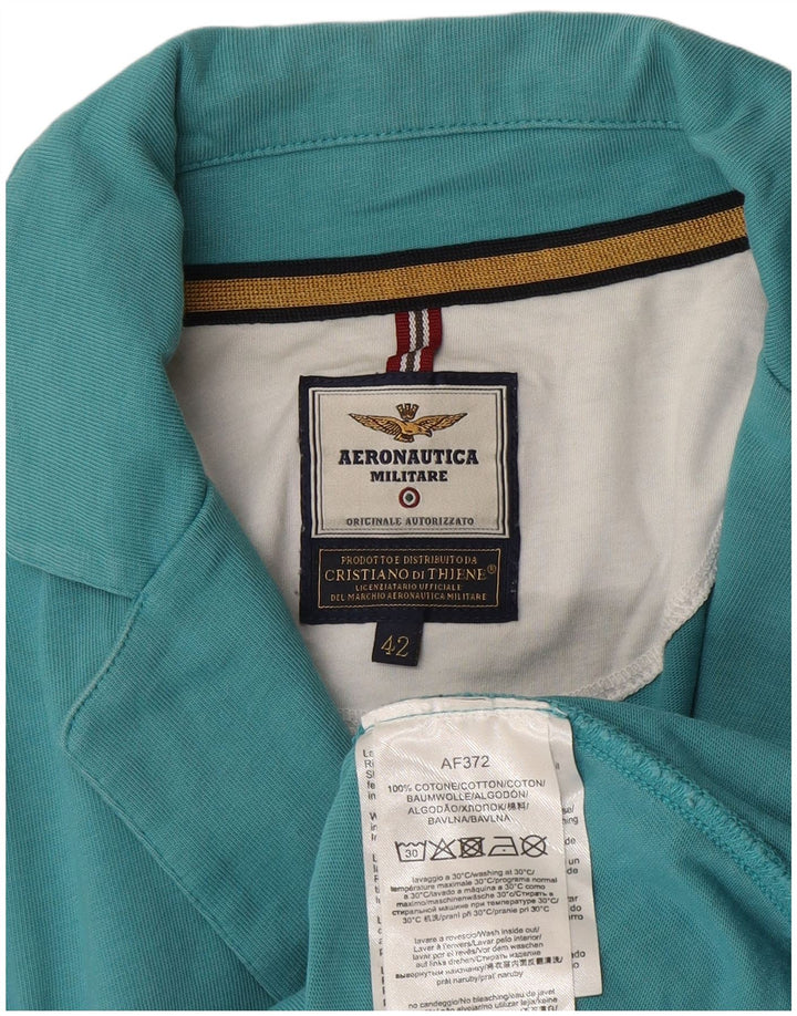 Aeronautica Militare Chaqueta Blazer de 2 Botones para Mujer IT 42 Algodón Azul Medio