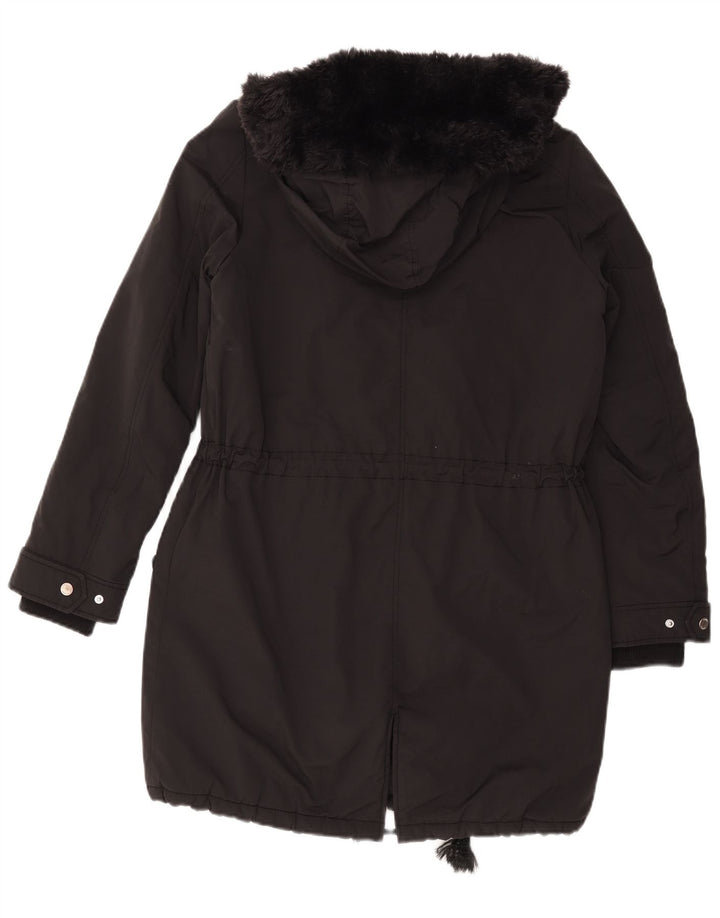 Tommy Hilfiger Chaqueta Parka Extragrande con Capucha para Mujer UK 10 Small Black