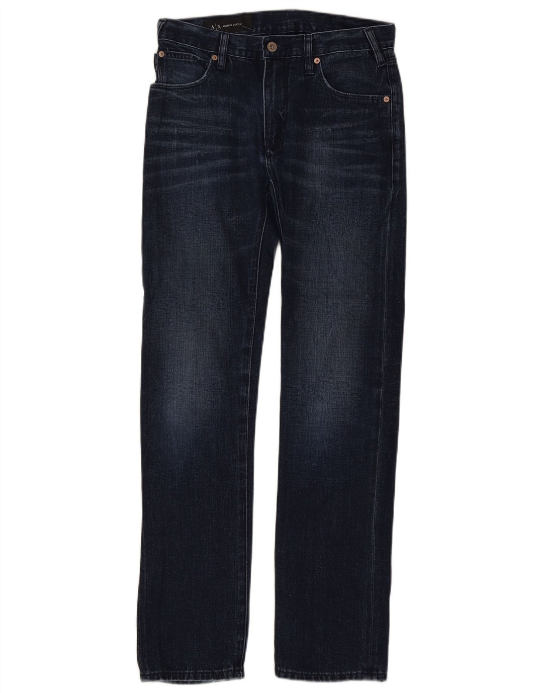 Armani Exchange Vaqueros Rectos Mujer W28 L32 Algodón Azul Marino