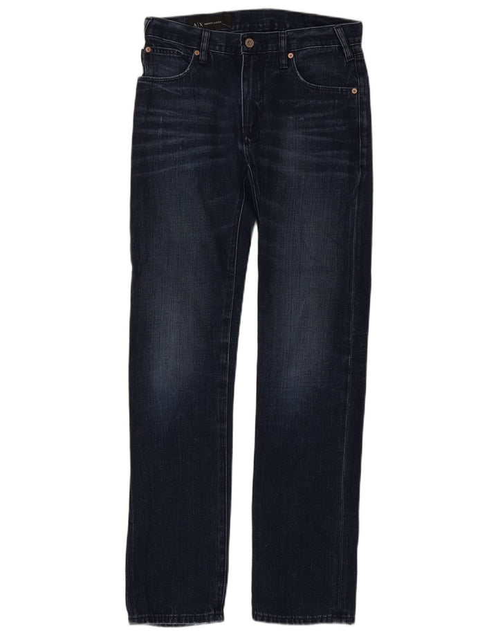 Armani Exchange Vaqueros Rectos Mujer W28 L32 Algodón Azul Marino