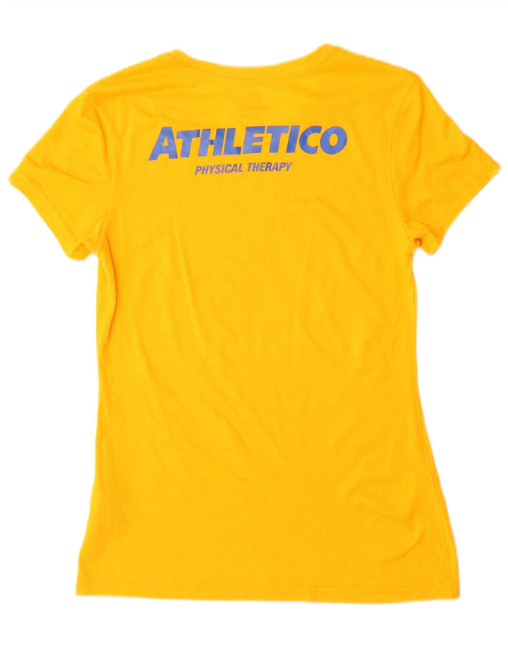 Nike Brasil Graphic Camiseta para mujer UK 10 Small Amarillo Poliéster