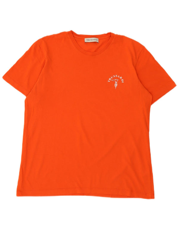 Trussardi Hombre Camiseta Gráfica Top XL Naranja Algodón