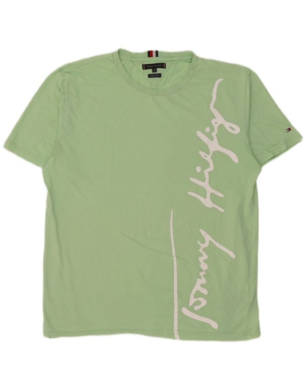 Tommy Hilfiger Camiseta gráfica para hombre Top 2XL Algodón verde