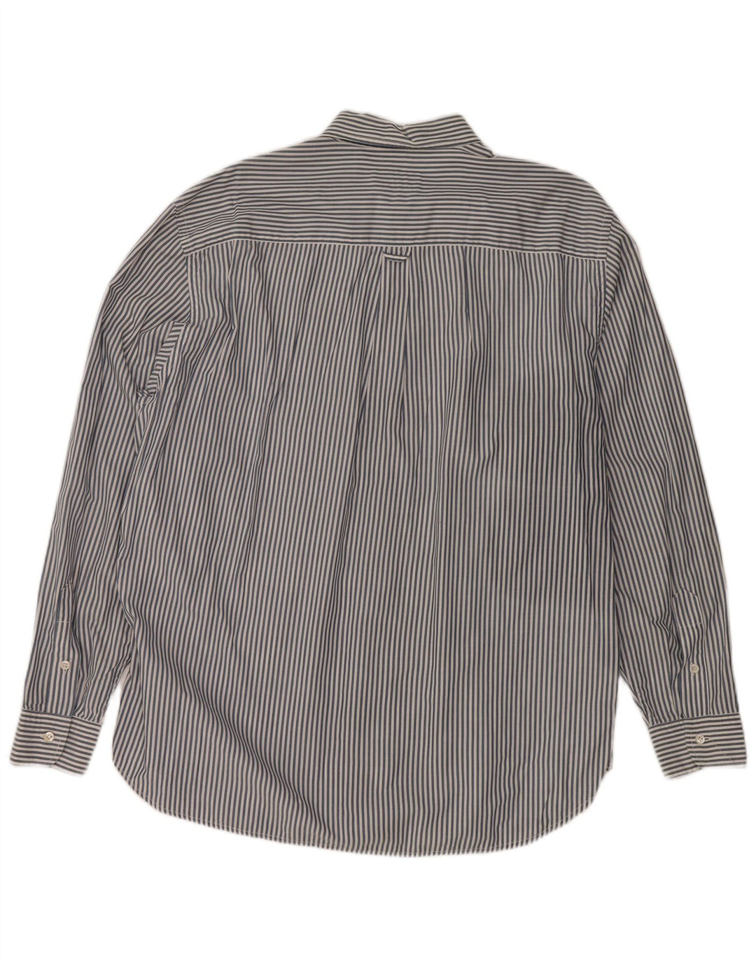 HENRY COTTONS Camisa para hombre Talla 43 XL Algodón azul marino a rayas