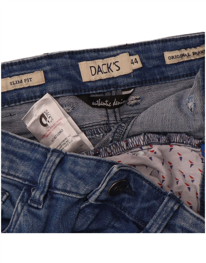 Dack's Jeans Slim para Mujer IT 44 Medium W30 L28 Algodón Azul