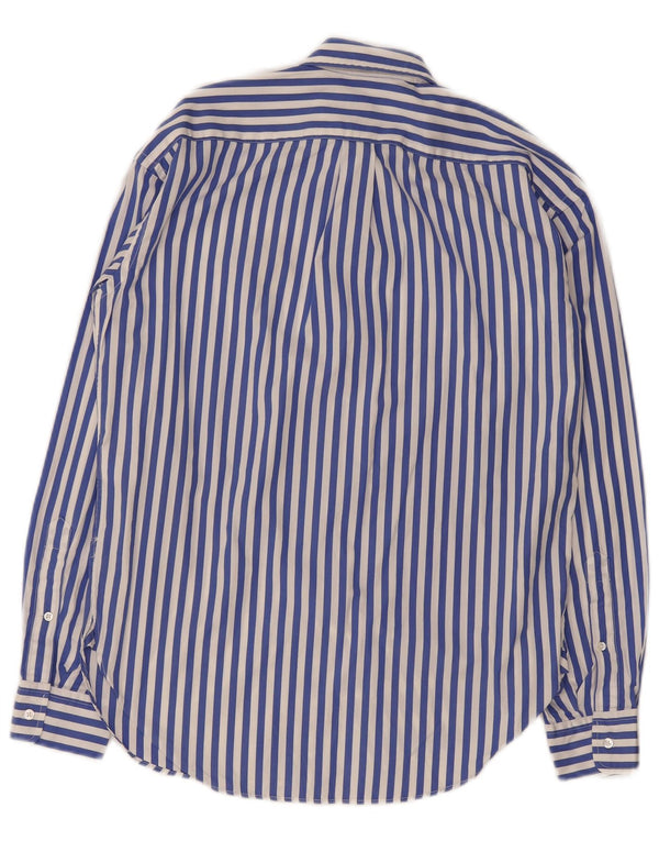 Polo Ralph Lauren Camisa sobrecamisa para mujer US 0 XS Algodón a rayas azules
