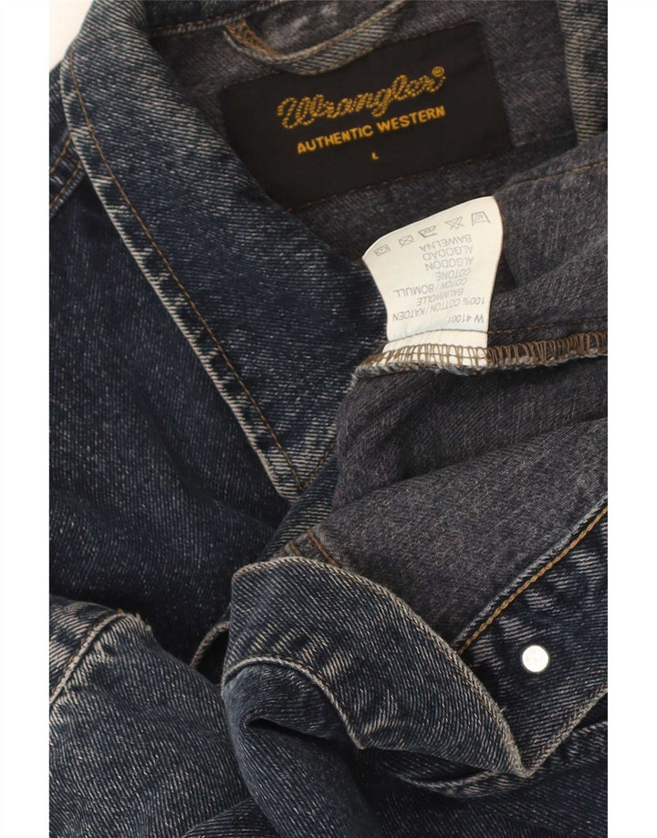 Wrangler Chaqueta vaquera para hombre UK 40 Large Azul marino Algodón