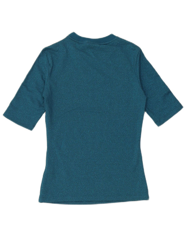 Adidas Camiseta para mujer Top UK 6 XS Azul Poliéster