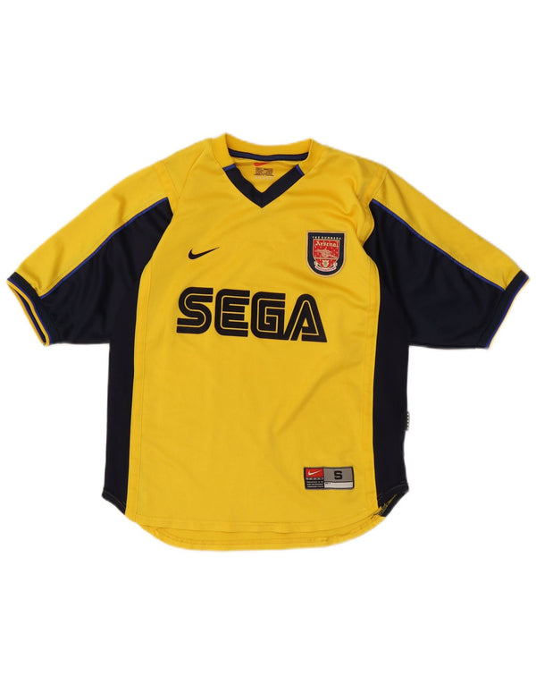 Camiseta Nike Arsenal F.C Away 1999/00 para hombre UK 36/38 Small Amarillo Poliéster
