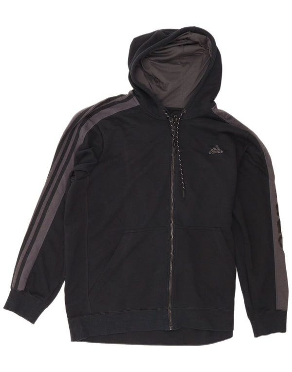 Adidas Climalite Graphic Zip Sudadera con capucha para hombre XL Negro Colorblock