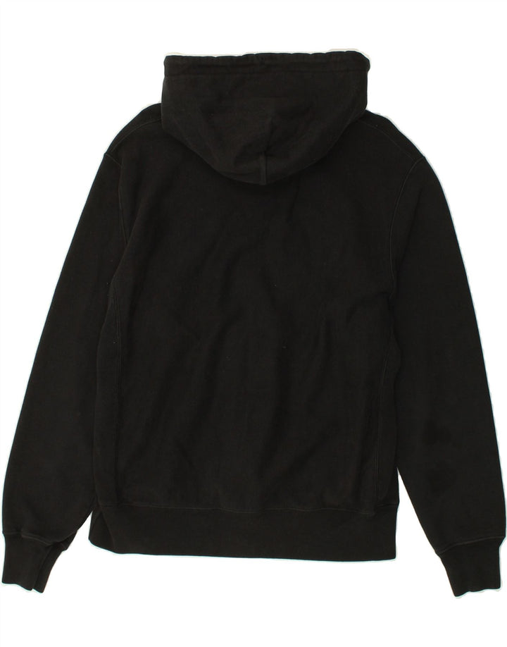 CHAMPION Mens Graphic Hoodie Jumper Medium Black Cotton Vintage Champion and Second-Hand Champion from Messina Hembry 