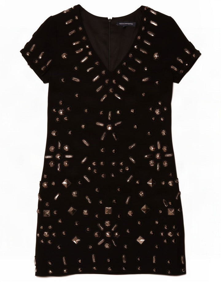 Vestido recto para mujer de French Connection UK 40 Small Black Viscosa