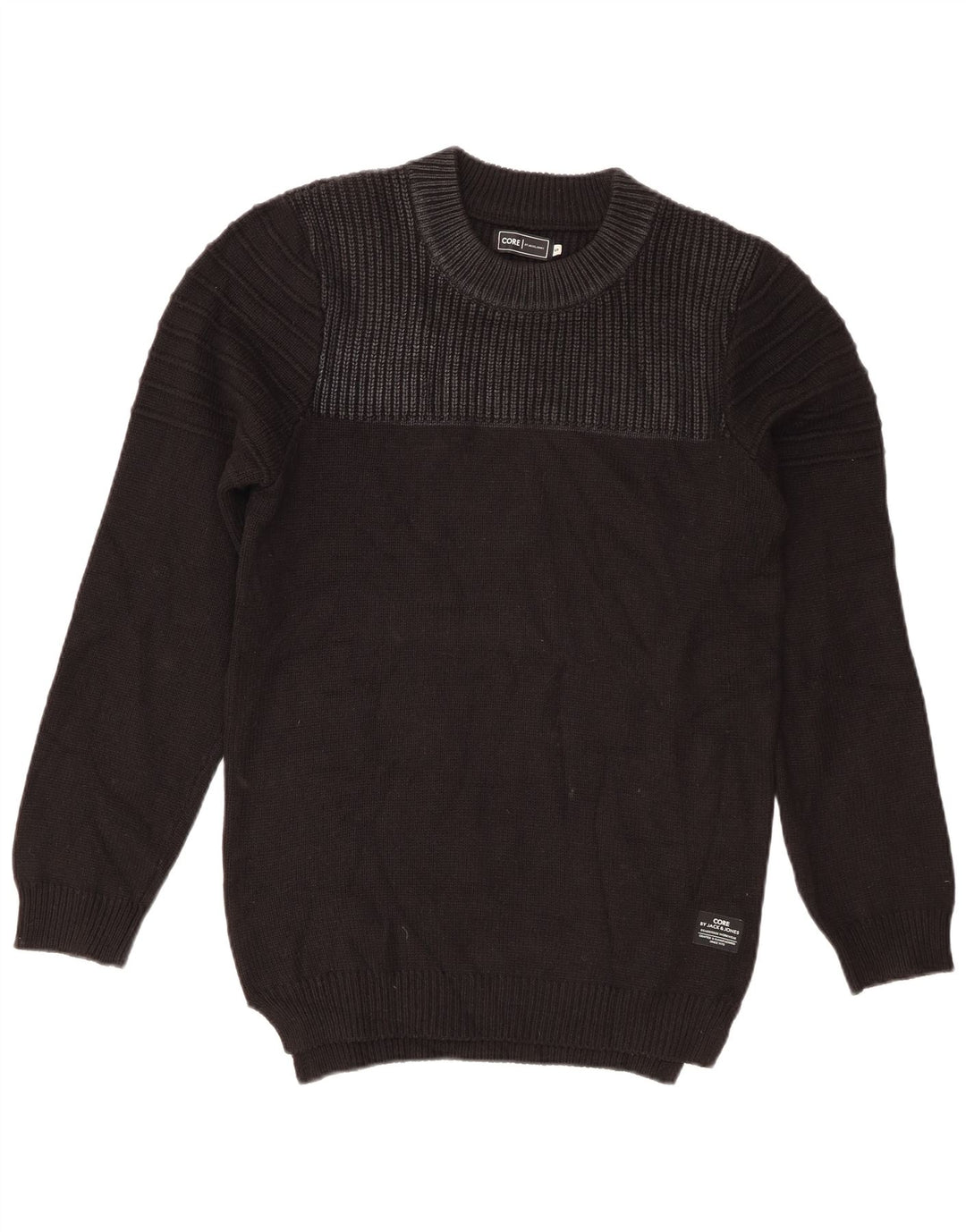 Jack & Jones Jersey De Cuello Redondo Para Hombre Pequeño Acrílico Negro
