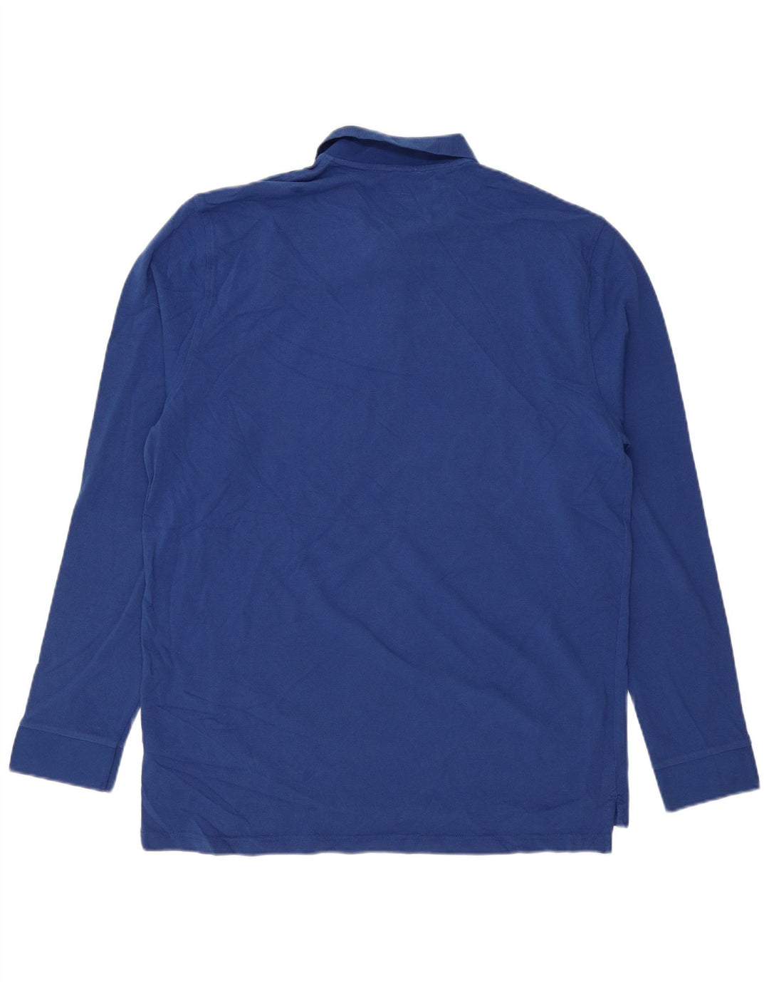 J. CREW Polo de manga larga de corte clásico para hombre XL Algodón azul