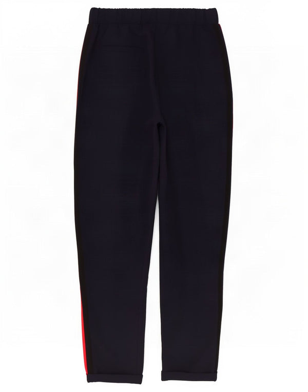 Zara Mujer Pantalón Casual Recto Small W26 L25 Poliéster Azul Marino