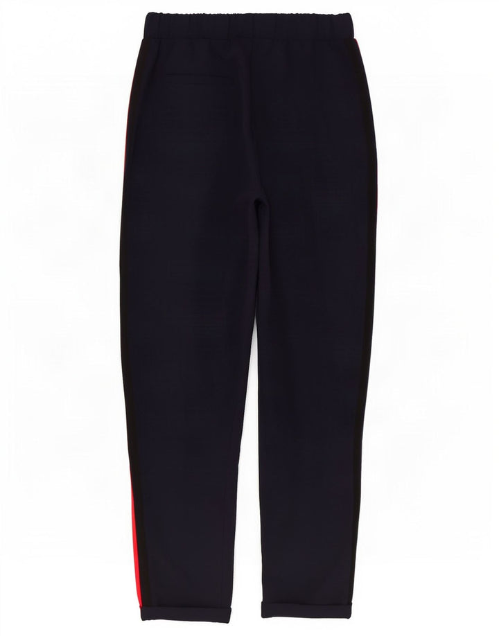 Zara Mujer Pantalón Casual Recto Small W26 L25 Poliéster Azul Marino