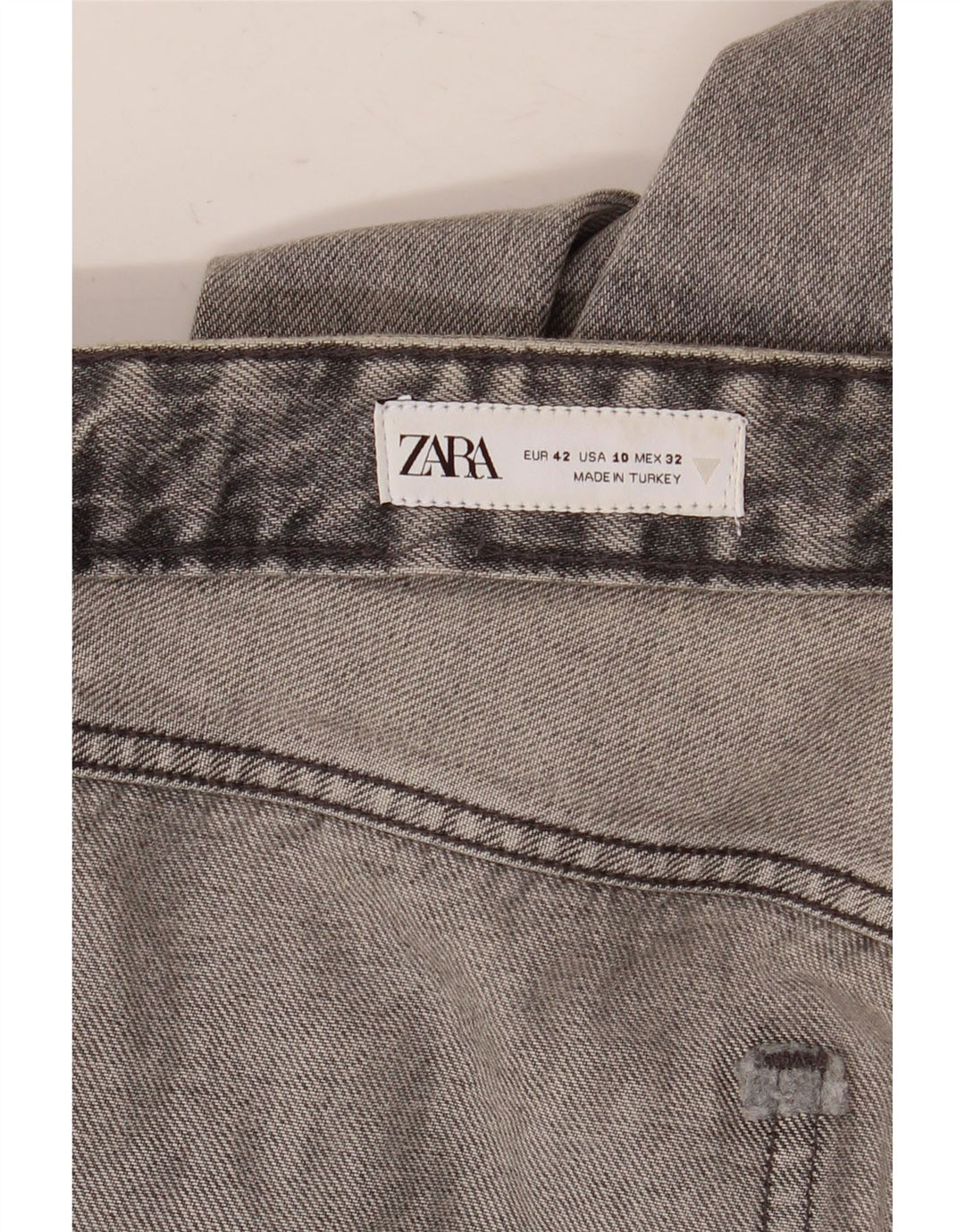 Zara Jeans de pierna ancha para mujer EU 42 Large W32 L36 Gris