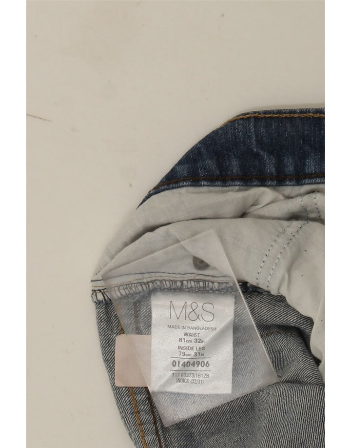 Marks & Spencer Vaqueros rectos para hombre W32 L31 Algodón azul
