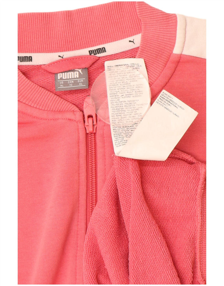 PUMA Chaqueta de chándal para mujer UK 18 XL Algodón color block rosa