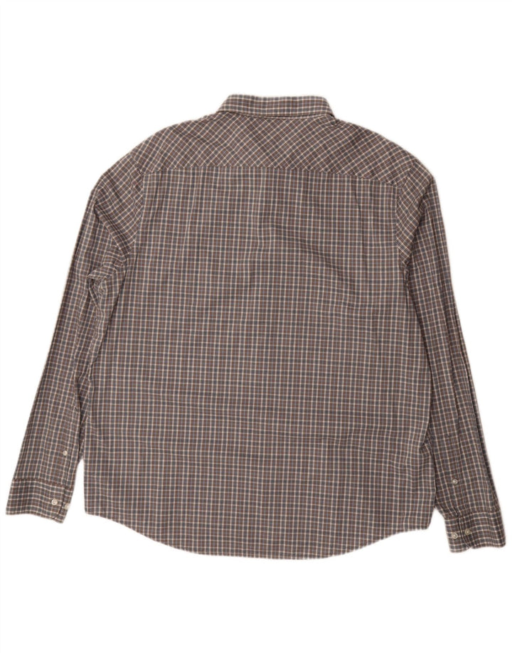 PENGUIN Camisa Heritage Slim Fit para Hombre 2XL Algodón a Cuadros Gris