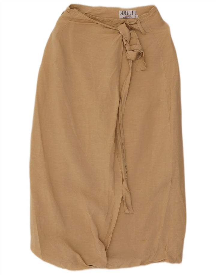 Falda cruzada básica para mujer XS W24 Beige Lino