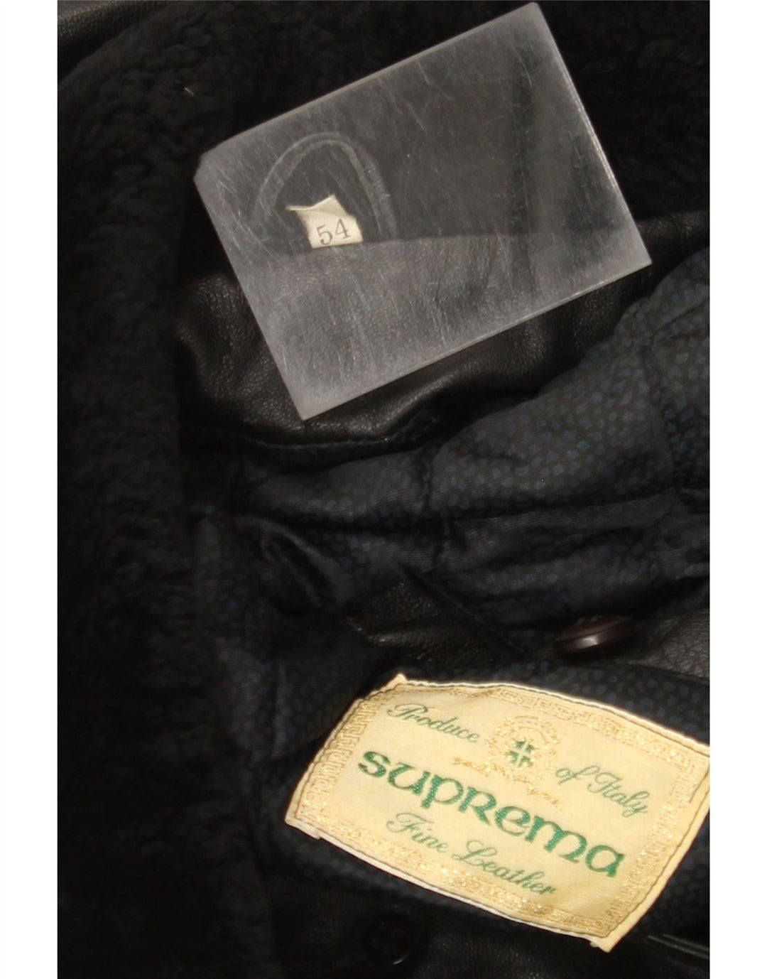 Suprema Chaqueta de cuero para hombre IT 54 2XL Cuero negro