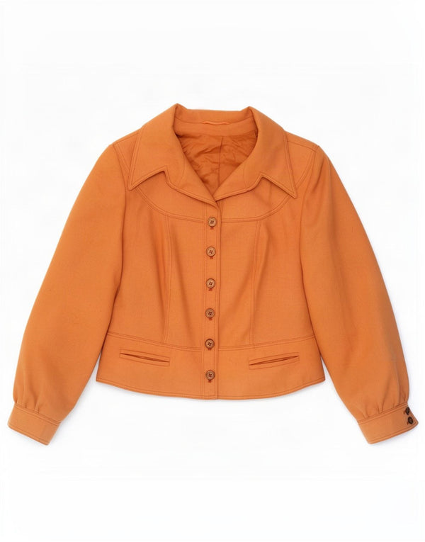 Chaqueta bomber vintage para mujer EU 40 Poliéster marrón medio