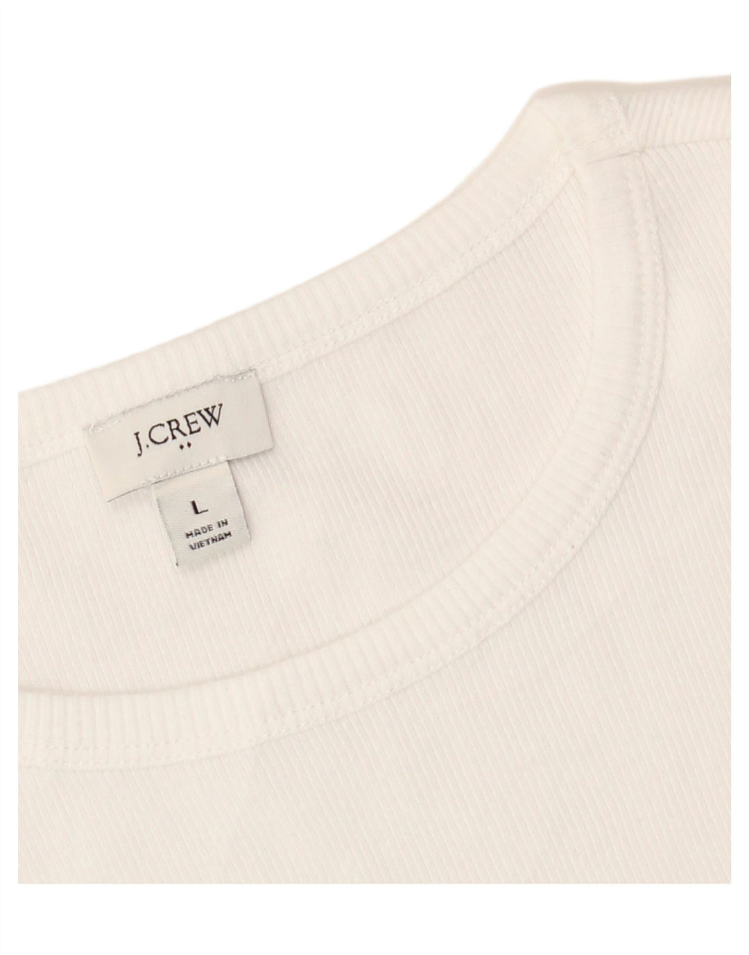 J. CREW Womens Vest Top UK 14 Large White Cotton Vintage J. Crew and Second-Hand J. Crew from Messina Hembry 