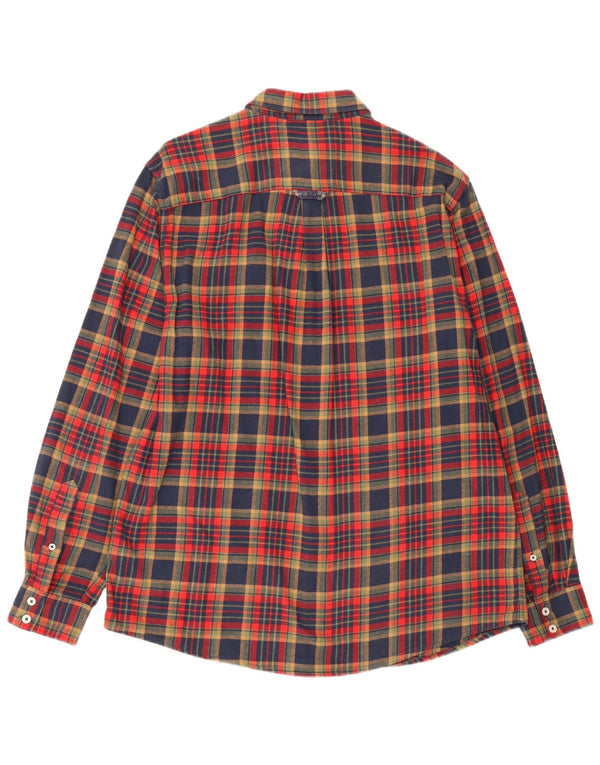 Crew Clothing Camisa de franela de corte clásico para hombre Cuadros grandes multicolores