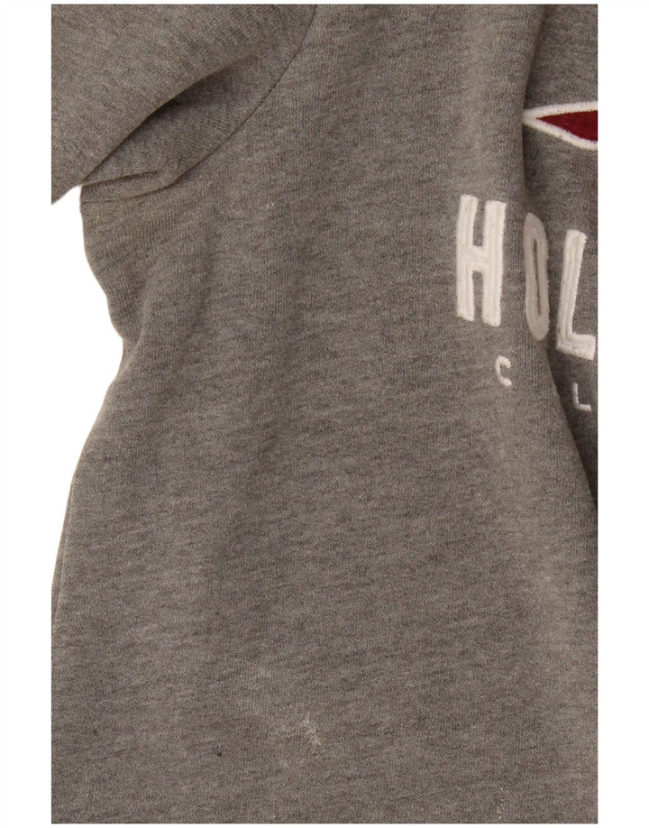 Hollister Hombre Sudadera Gráfica Jumper Small Gris Algodón