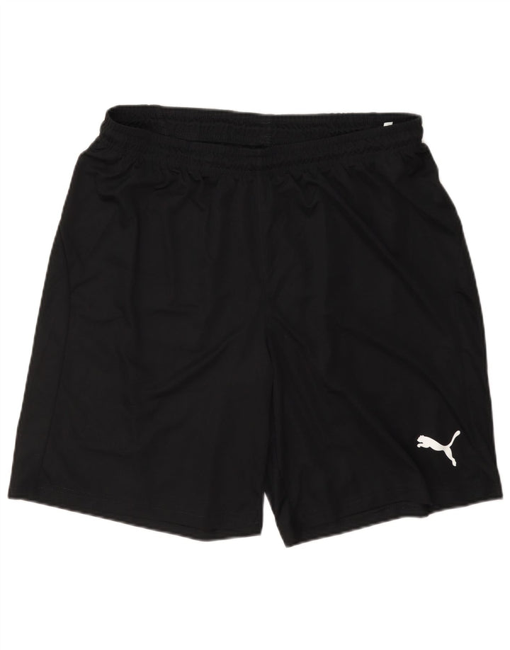 Puma - Pantalones cortos deportivos para hombre, talla grande, poliéster negro
