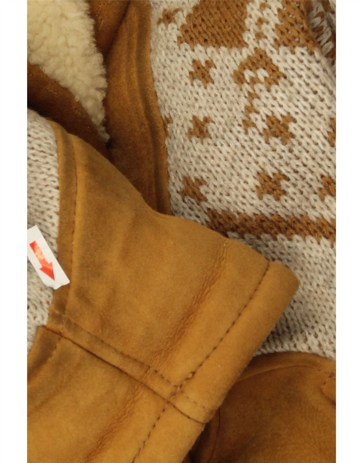 Vintage mujer chaqueta de gran tamaño EU 46 XL Beige Argyle/Diamond