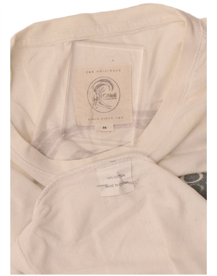 O'Neill Camiseta gráfica para hombre Top de algodón blanco mediano