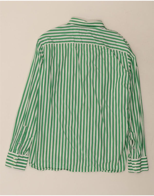 Camisa Tommy Hilfiger Hombre XL Algodón Rayas Verde