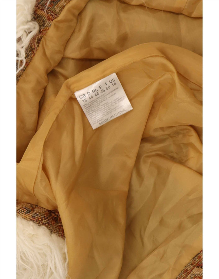 Joe Browns Abrigo para mujer UK 40 XL Poliéster geométrico marrón