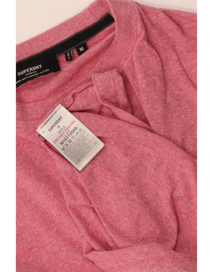 Superdry Camiseta para hombre Top de algodón moteado en rosa medio