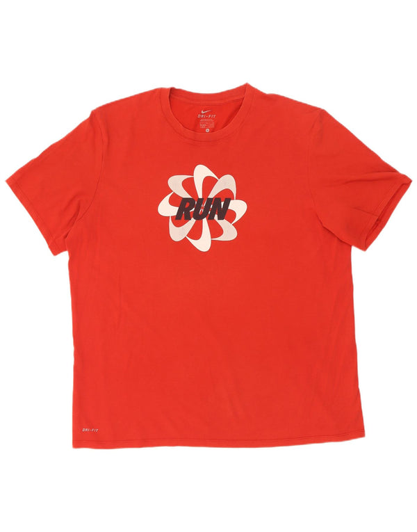 Nike - Camiseta gráfica para hombre, talla 42/44, talla grande, algodón rojo