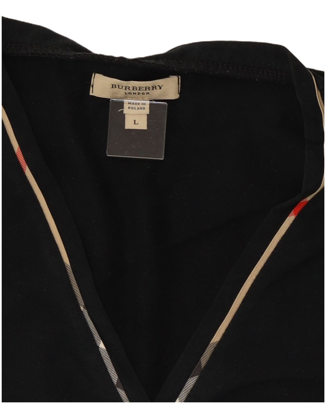 Burberry Top para mujer manga 3/4 Reino Unido 44 Grande Negro