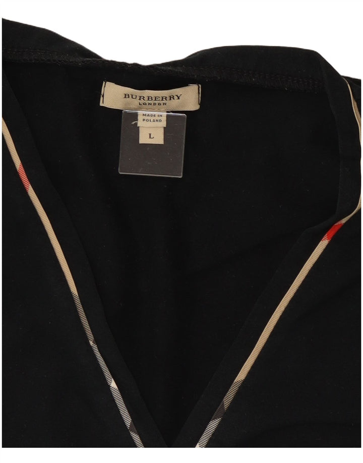 Burberry Top para mujer manga 3/4 Reino Unido 44 Grande Negro