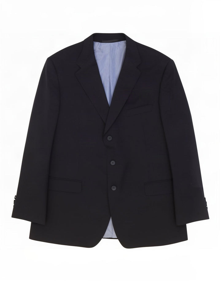 Marks & Spencer Chaqueta tipo blazer de 3 botones para hombre UK 44 XL Lana azul marino