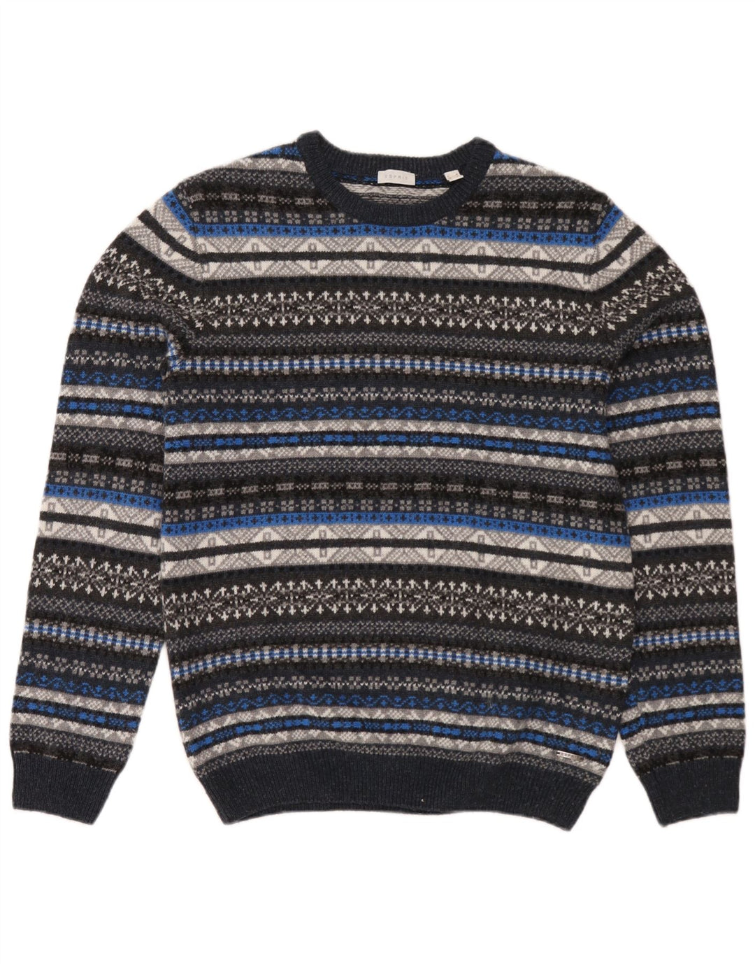 Esprit Jersey De Cuello Redondo Para Hombre Jersey Mediano Multicolor Fair Isle