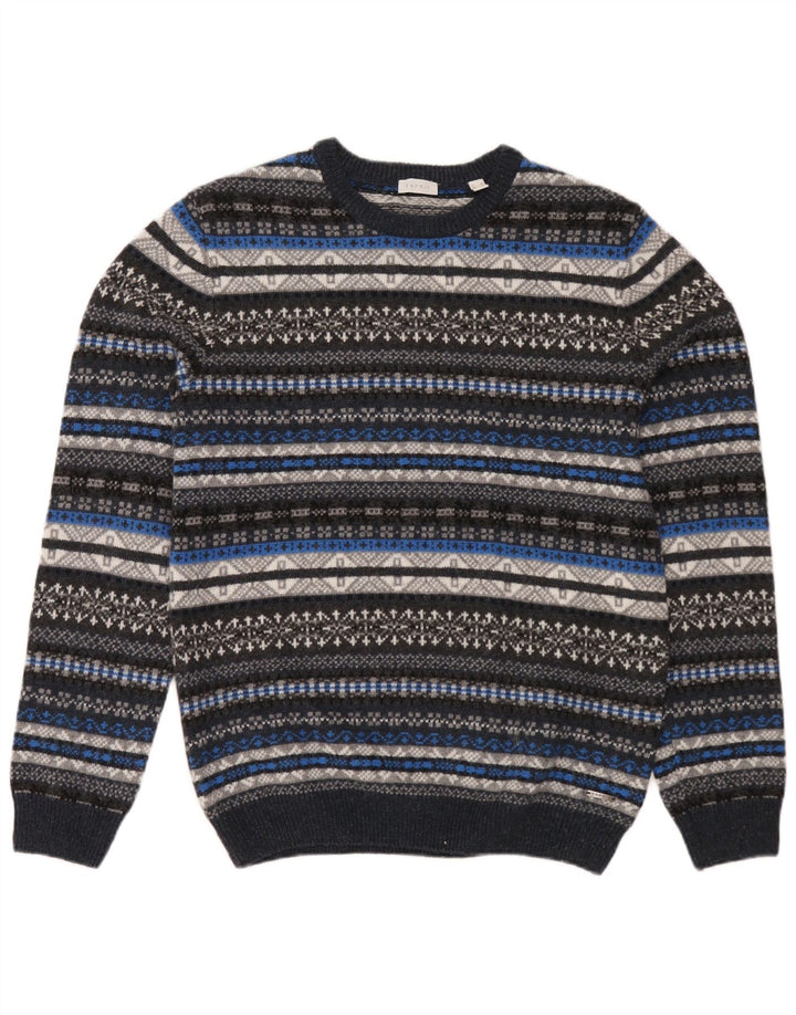 Esprit Jersey De Cuello Redondo Para Hombre Jersey Mediano Multicolor Fair Isle