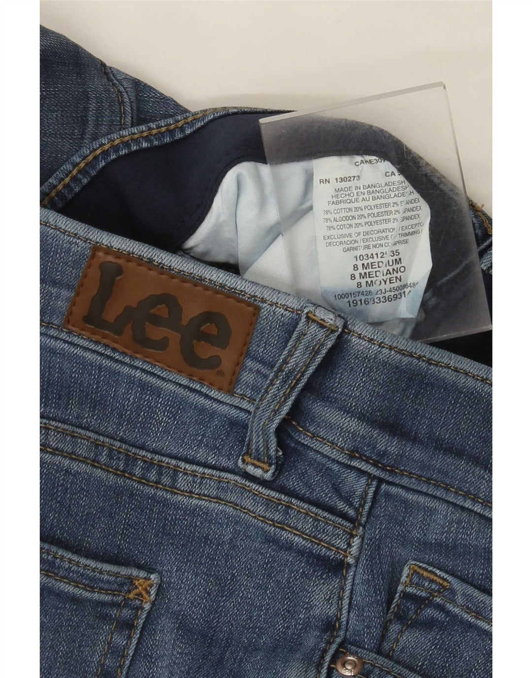 Lee Jeans rectos de talle medio para mujer, ajuste regular, talla 8, mediana, W30, L30, azul