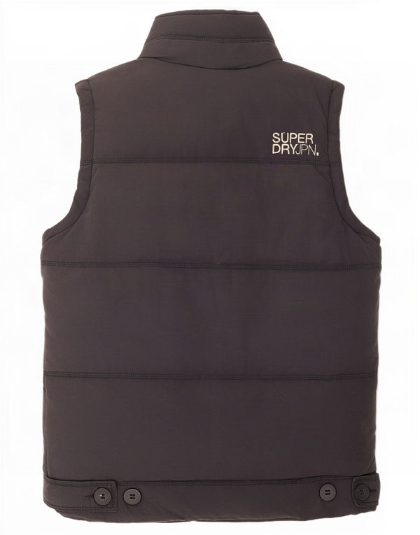 Superdry Chaleco acolchado para hombre ES 38 Algodón gris medio