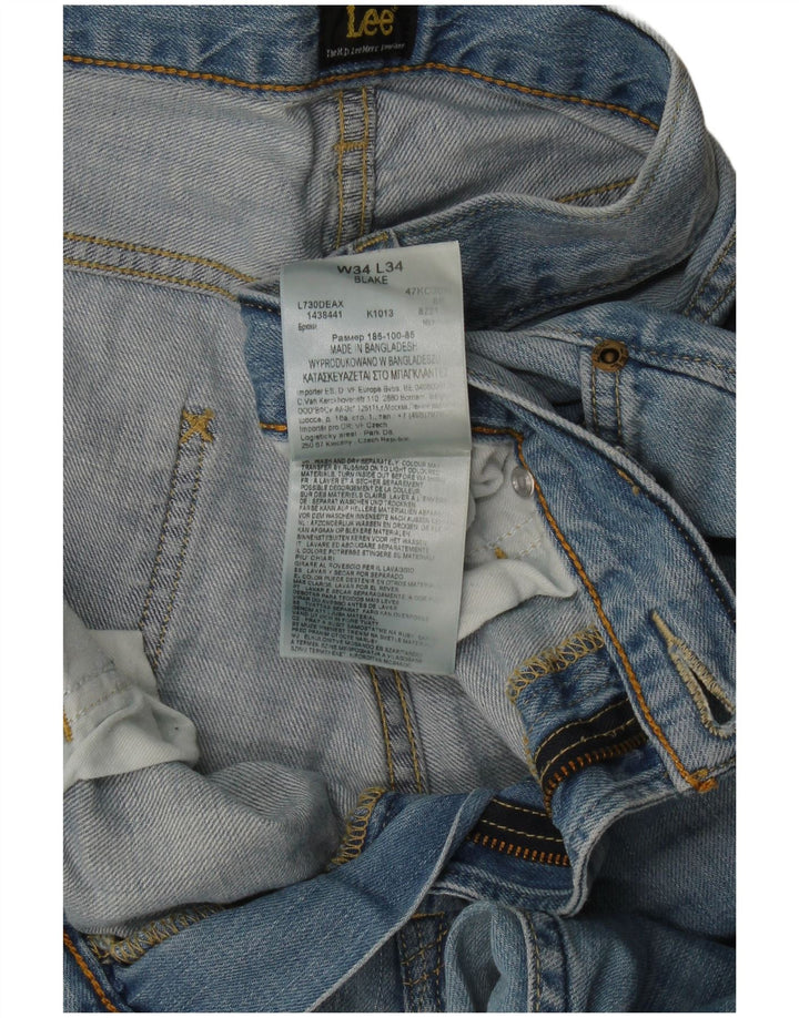 Lee Vaqueros Rectos Blake para Hombre W34 L34 Algodón Azul