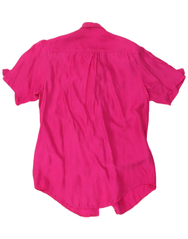 YESSICA Blusa Camisa Manga Corta Mujer EU 38 Seda Rosa Mediana