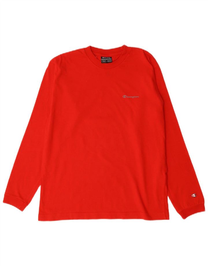Champion Camiseta Niño Manga Larga 11-12 Años Rojo Algodón