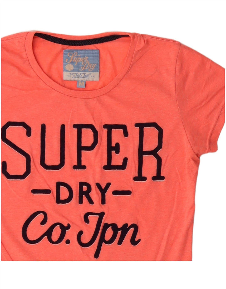 Superdry Camiseta gráfica para mujer Top UK 42 Algodón naranja mediano