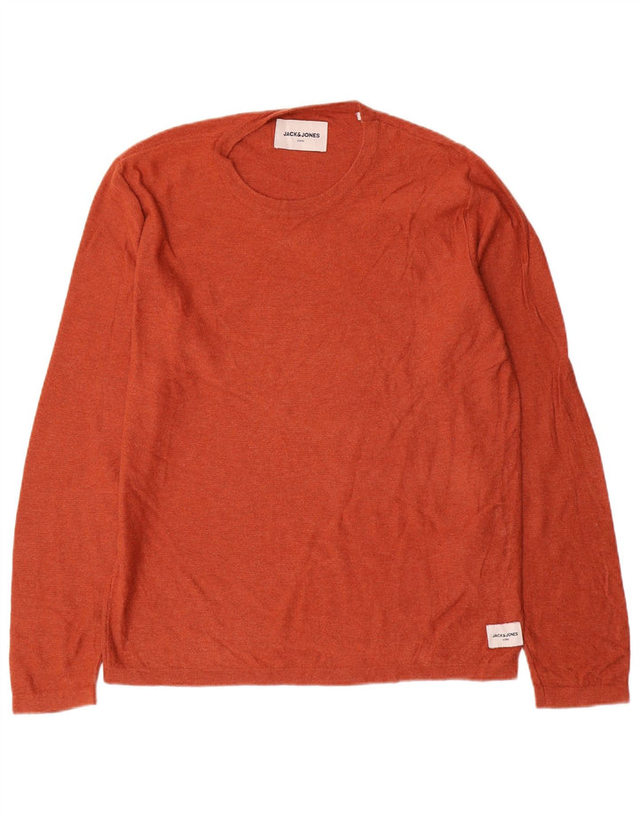 Jack & Jones Hombre Top Manga Larga Small Algodón Naranja