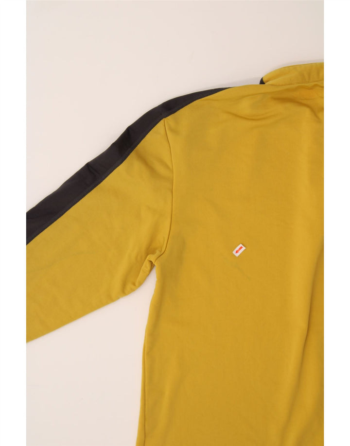 ASICS Mens Zip Neck Pullover Tracksuit Top Large Yellow Colourblock Vintage Asics and Second-Hand Asics from Messina Hembry 